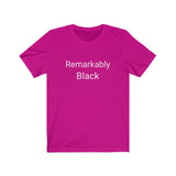 Remarkably Black Unisex Jersey Short Sleeve Tee