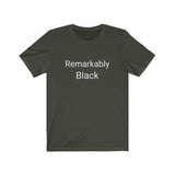 Remarkably Black Unisex Jersey Short Sleeve Tee