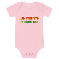 JUNETEETH FREEDOM DAY Baby short sleeve one piece