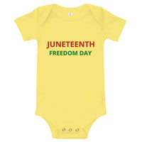 JUNETEETH FREEDOM DAY Baby short sleeve one piece