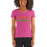 JUNETEENTH FREEDOM DAY Ladies' short sleeve t-shirt