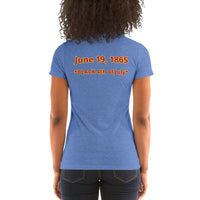 JUNETEENTH FREEDOM DAY Ladies' short sleeve t-shirt