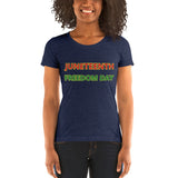 JUNETEENTH FREEDOM DAY Ladies' short sleeve t-shirt