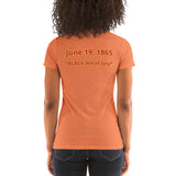 JUNETEENTH FREEDOM DAY Ladies' short sleeve t-shirt