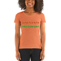 JUNETEENTH FREEDOM DAY Ladies' short sleeve t-shirt