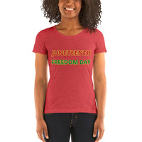 JUNETEENTH FREEDOM DAY Ladies' short sleeve t-shirt