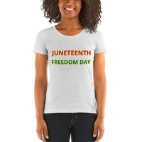 JUNETEENTH FREEDOM DAY Ladies' short sleeve t-shirt